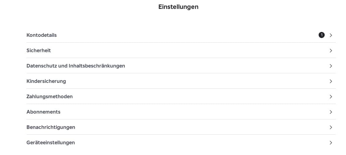 Roblox-Einstellungen mit dem Bereich Kindersicherung