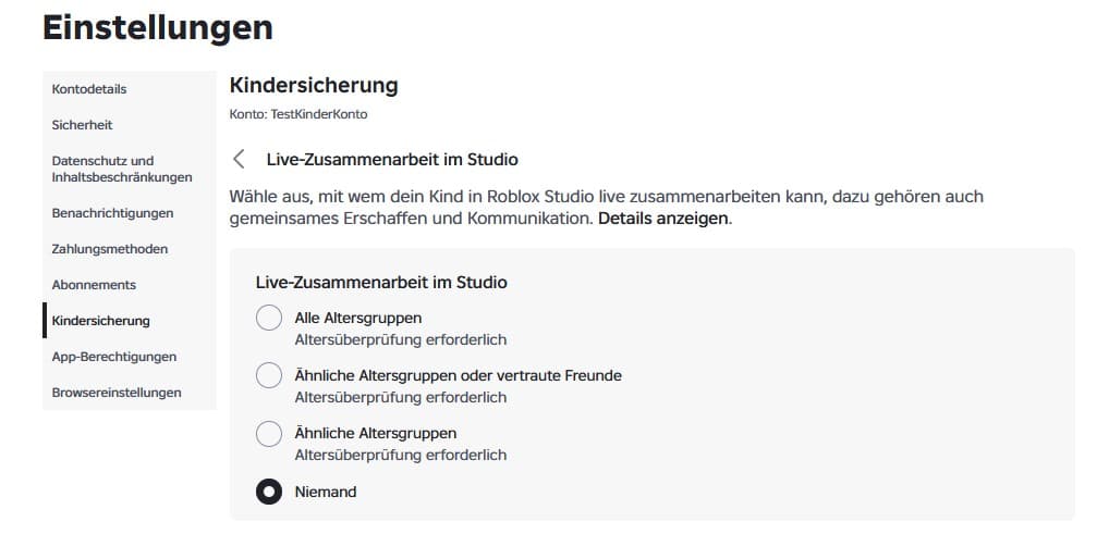 Roblox-Studio-Einstellung für Live-Zusammenarbeit